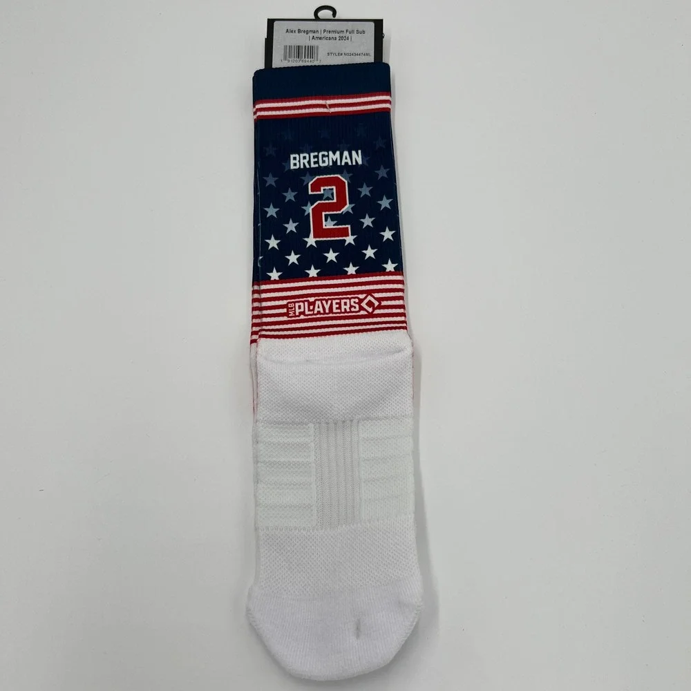 Strideline Alex Bregman Houston Astros Americana 2024‎ Crew Socks Mens M/L New